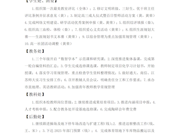 2024-2025学年度第二学期 第三至四周主要工作（2.24-3.8)